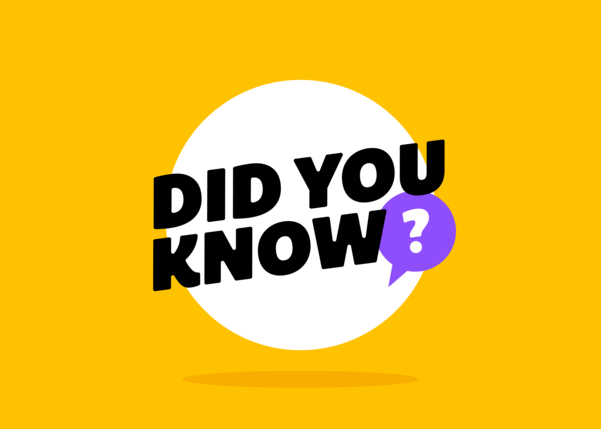 A yellow background with a white circle in the middle that reads "Did you Know?".