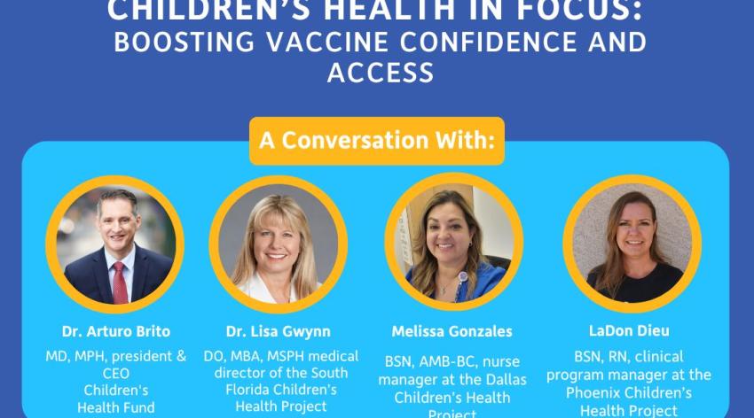 Flyer or Children's Health in Focus: Boosting Vaccine Confidence and Access webinar on September 20th